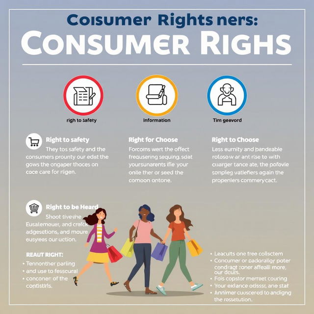 A visually engaging poster that clearly outlines consumer rights under the Consumer Protection Act