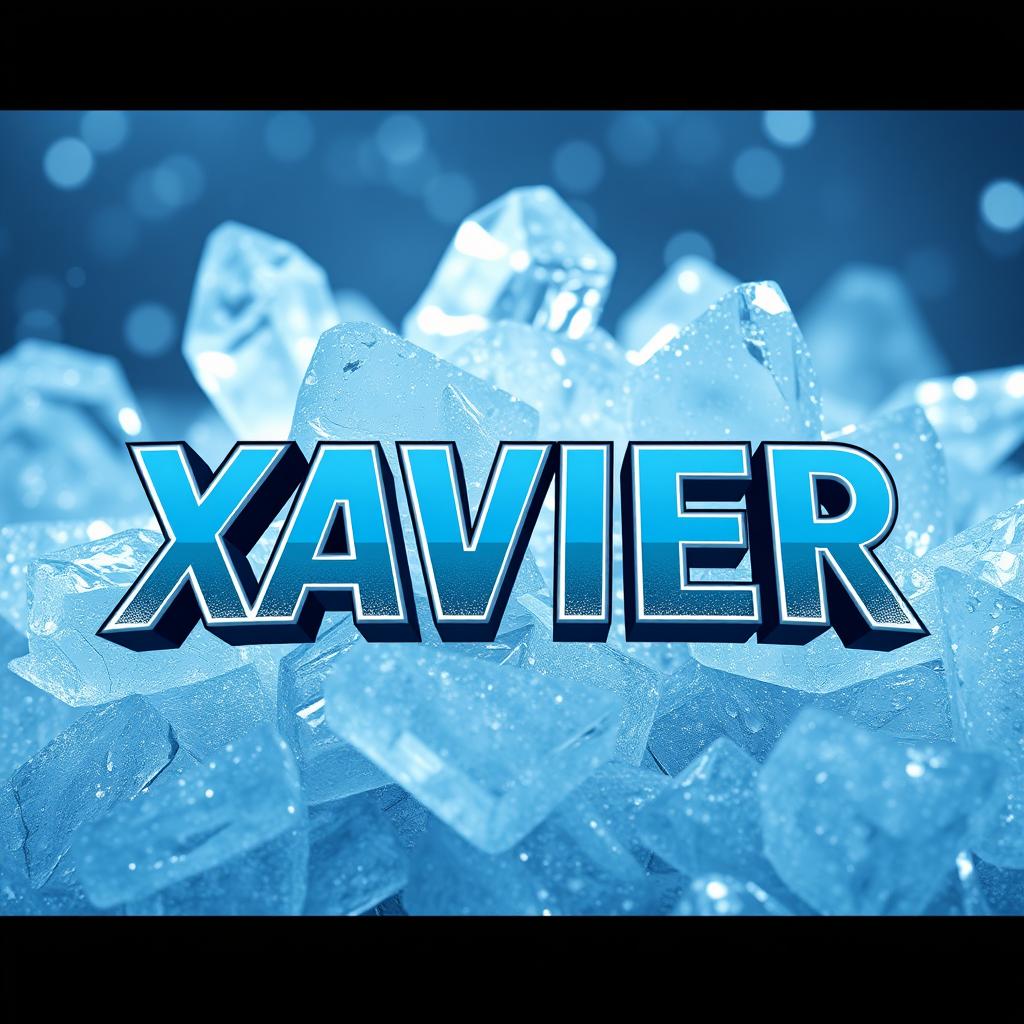 A captivating image featuring a cool, frosty background made up of glistening ice crystals