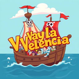A vibrant cartoon style illustration inspired by the aesthetic of One Piece, featuring colorful characters navigating a whimsical pirate world