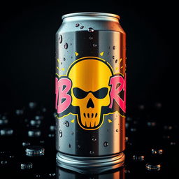 A soda can featuring striking graffiti art, prominently displaying the bold letters 'GOBER168' in a vibrant style across the can