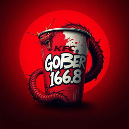 A KFC bucket can prominently featuring graffiti art with the text 'GOBER 1