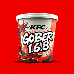 A KFC bucket can prominently featuring graffiti art with the text 'GOBER 1