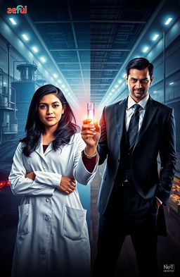A striking cover image featuring a split composition showcasing Maya and Dhruv