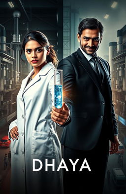 A striking cover image featuring a split composition showcasing Maya and Dhruv
