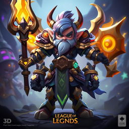 A 3D champion character inspired by League of Legends, featuring a unique and original design