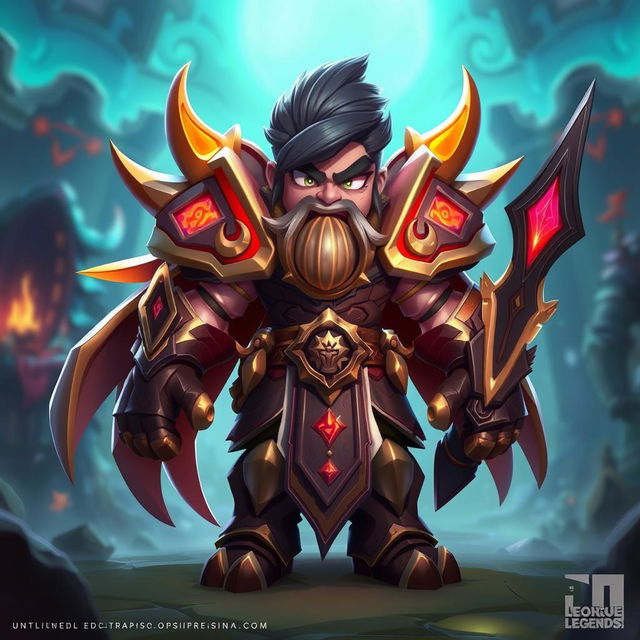 A 3D champion character inspired by League of Legends, featuring a unique and original design