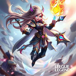 A 3D girl champion character inspired by League of Legends, featuring an original design