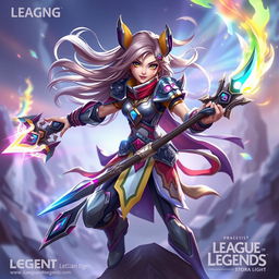 A 3D girl champion character inspired by League of Legends, featuring an original design