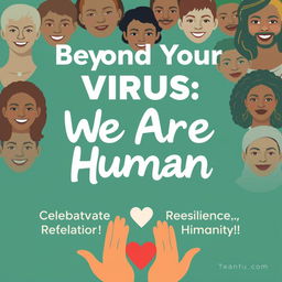 A powerful and compassionate poster design emphasizing the humanity and dignity of individuals living with HIV