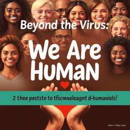 A powerful and compassionate poster design emphasizing the humanity and dignity of individuals living with HIV