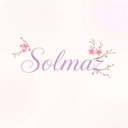 A beautifully designed artwork featuring the name 'Solmaz' written in elegant cursive