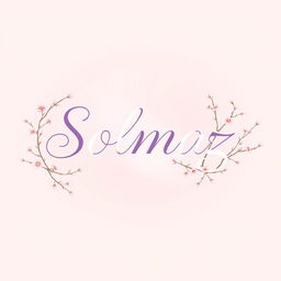 A beautifully designed artwork featuring the name 'Solmaz' written in elegant cursive