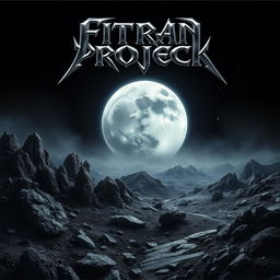 A striking album cover design for a metal band named 'FITRAN PROJECK'