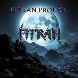 A striking album cover design for a metal band named 'FITRAN PROJECK'