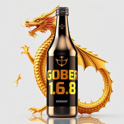 A striking energy bottle prominently featuring the logo and name 'GOBER 1