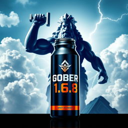 A sleek energy bottle featuring the logo 'GOBER 1