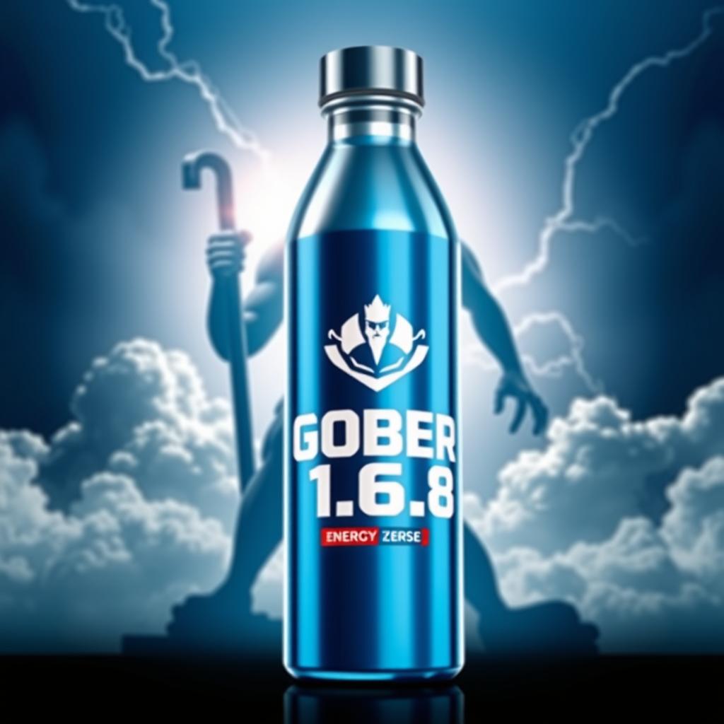 A sleek energy bottle featuring the logo 'GOBER 1