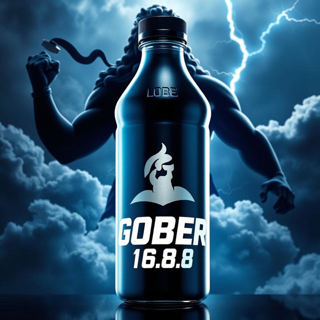 A sleek energy bottle featuring the logo 'GOBER 1