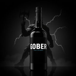 A sleek black label bottle prominently displaying the logo name 'GOBER' in bold, striking typography