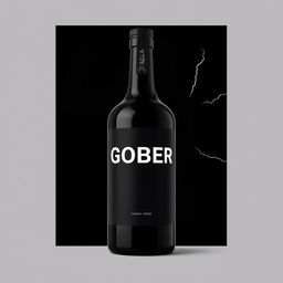 A sleek black label bottle prominently displaying the logo name 'GOBER' in bold, striking typography