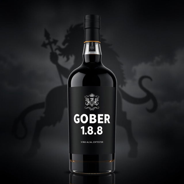 A black label bottle prominently featuring the logo name 'GOBER 1