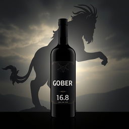 A black label bottle prominently featuring the logo name 'GOBER 1