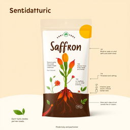 A conceptual design for saffron packaging that is eco-friendly and functional