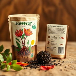 A conceptual design for saffron packaging that is eco-friendly and functional