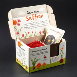 An innovative saffron packaging concept designed for easy cultivation
