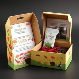 An innovative saffron packaging concept designed for easy cultivation