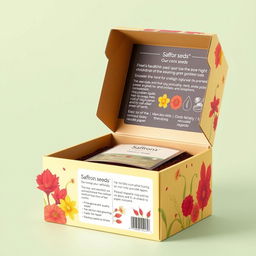 Design a creative and eco-friendly packaging concept for saffron that allows consumers to cultivate their own saffron