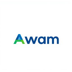 A modern and sleek logo design for a company named 'Awam'