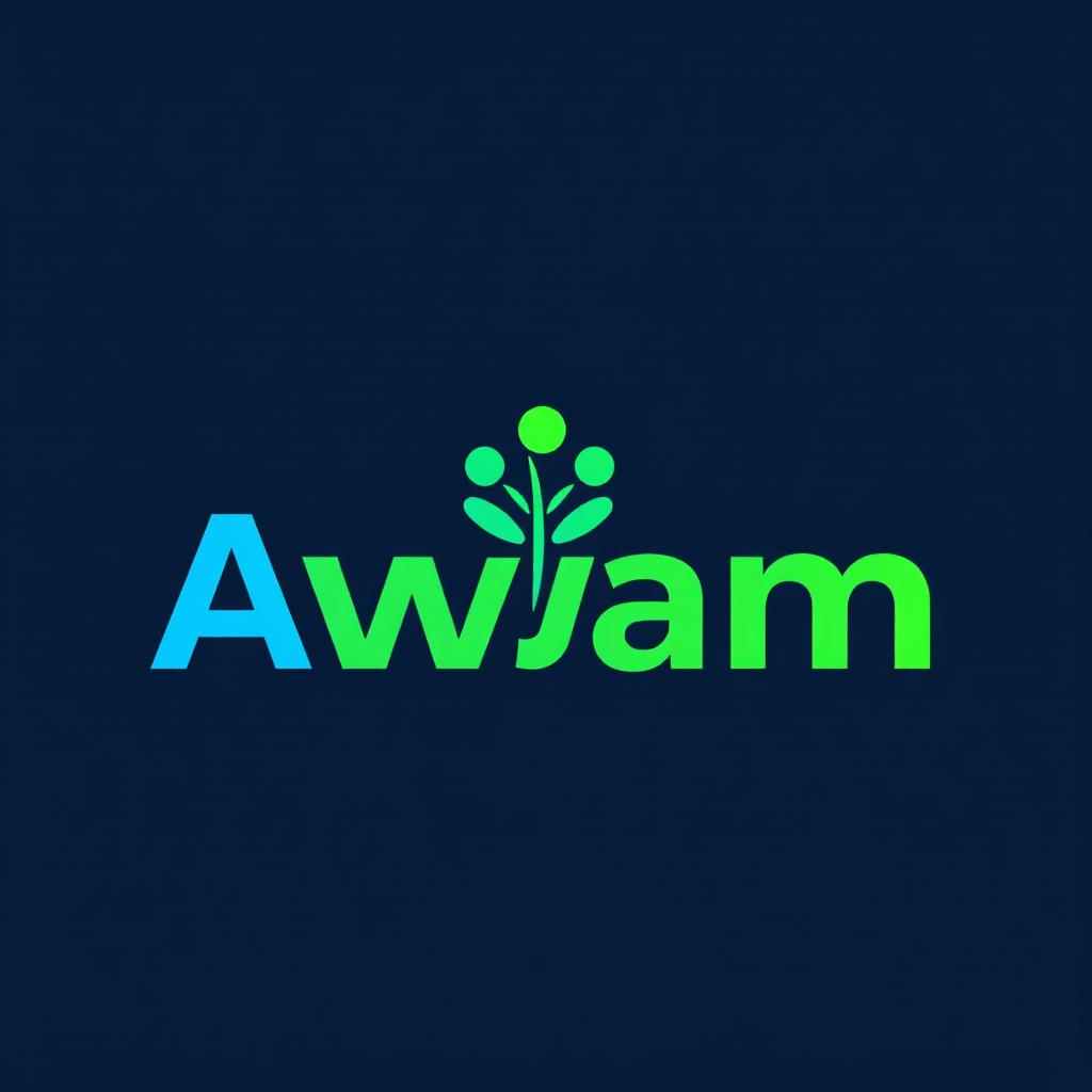 A modern and sleek logo design for a company named 'Awam'