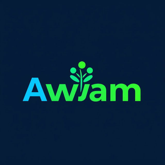 A modern and sleek logo design for a company named 'Awam'