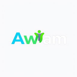 A modern and sleek logo design for a company named 'Awam'