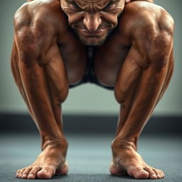 A close-up of muscular human legs, showcasing definition and strength
