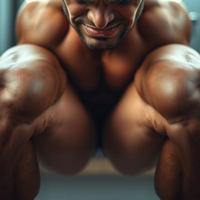 A close-up of muscular human legs, showcasing definition and strength