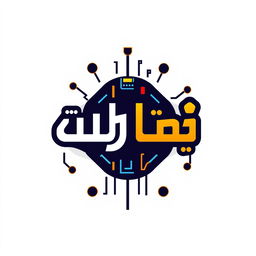 Logo design for a store called "المنذر ستور" featuring a modern and sleek Arabic script