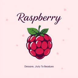 A modern and vibrant poster design for a company named 'Raspberry', featuring a bold and playful raspberry fruit graphic in the center