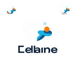 A creative logo design inspired by the provided style, featuring abstract shapes, vibrant colors, and a modern typography