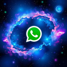 A digital illustration depicting a vibrant concept of 'Talking on WhatsApp with less internet'