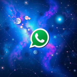 A digital illustration depicting a vibrant concept of 'Talking on WhatsApp with less internet'