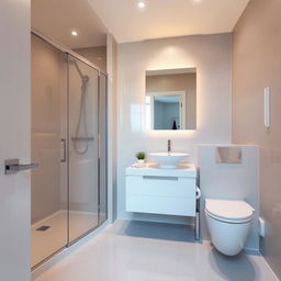 A beautifully designed ensuite bathroom measuring 2