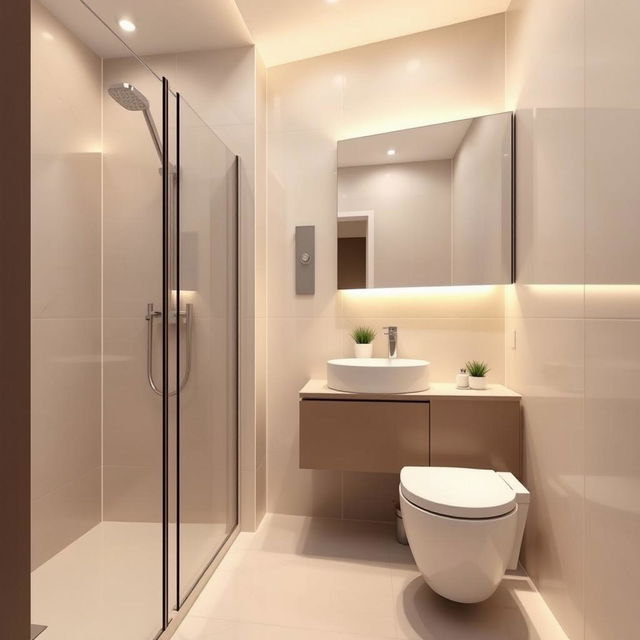 A beautifully designed ensuite bathroom measuring 2