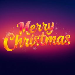 An artistic representation of the words 'Merry Christmas', with each letter designed individually