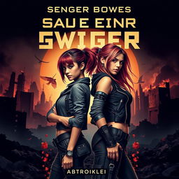 A striking book cover design inspired by the iconic styles of 'The Hunger Games' and 'Divergent', featuring an intense and edgy aesthetic