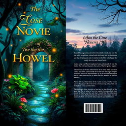 A stunning double book cover design for a novel, featuring a front and back cover