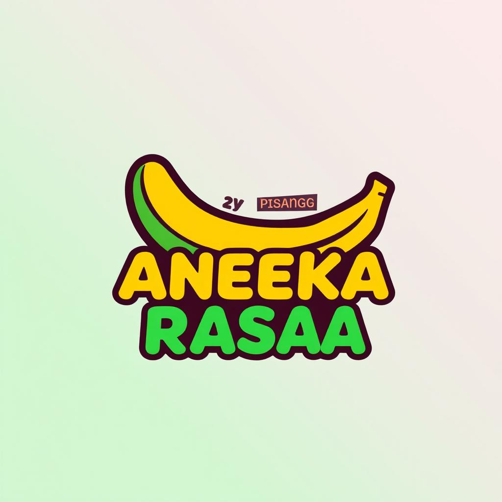 A modern and eye-catching logo featuring a stylized banana that emphasizes the concept of variety in flavors