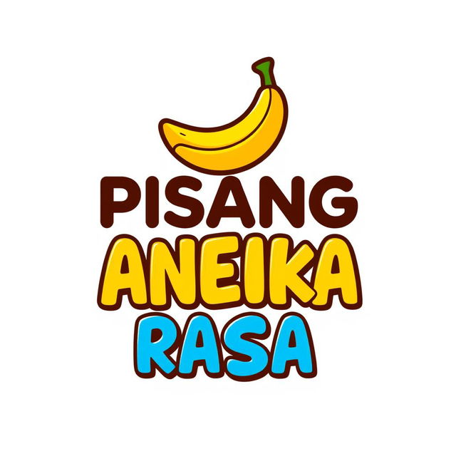 A modern and eye-catching logo featuring a stylized banana that emphasizes the concept of variety in flavors