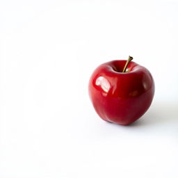 A minimalistic and elegant composition featuring a single vibrant object on a pristine white background